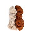 Solida Scrunchie beige e marrone da 11 cm Elastico per capelli 2 pz.