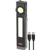 Brennenstuhl Torcia a LED ricaricabile HL 900 A/luce da lavoro con magnete (3 sorgenti luminose: Spot, COB, SMD, 900lm, IP54, fino a 40h di autonomia, batteria intercambiabile, manico 130°, 6500K)