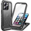 Cozycase Cover TOP Antiurto IP68 Impermeabile Per iPhone 14 Pro Militare Resistente 360 Integrale Subacquea Antipolvere Rugged Custodia Mare Anti Urto Doppia Waterproof Case Per iPhone 14 Pro, Nero