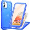 Cozycase Cover Impermeabile Antiurto Per iPhone 12/12 Pro - Militare 360° Indistruttibile【IP68 Waterproof】 Custodia Subacquea Anticaduta Antishock Antigraffio Antipolvere Antiscivolo Integrale-Blu