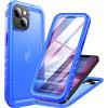 Cozycase Cover TOP Antiurto IP68 Impermeabile Per iPhone 12 Mini Militare Resistente 360 Integrale Subacquea Antipolvere Rugged Custodia Mare Anti Urto Doppia Waterproof Case Per iPhone 12 Mini, Blu