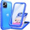Cozycase Cover Impermeabile Antiurto Per iPhone 11 Pro - Militare 360° Indistruttibile 【IP68 Waterproof】 Custodia Subacquea Anticaduta Antishock Antigraffio Antipolvere Antiscivolo Integrale - Blu
