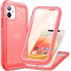 Cozycase Cover Impermeabile Antiurto Per iPhone 12/12 Pro - Militare 360° Indistruttibile【IP68 Waterproof】 Custodia Subacquea Anticaduta Antishock Antigraffio Antipolvere Antiscivolo Integrale-Rosa
