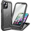 Cozycase Cover Per iPhone 14 Plus Impermeabile Antiurto - 360 Gradi Militare Rigida Armor【2m Anticaduta/Anti Urto】Custodia Subacquea Waterproof Antipolvere con Protezione/Copri Fotocamera/Schermo-Nero