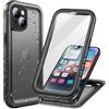 Cozycase Cover TOP Antiurto IP68 Impermeabile Per iPhone 14 Militare Resistente 360 Completa Subacquea Antipolvere Integrale Rigida Custodia Anti Urto Waterproof Doppia Case Per iPhone 14, Nero