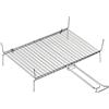 Marvin Graticola Griglia Accessori Rettangolare Camino Brace Barbecue da Campeggio Balcone Giardino Esterno Carbonella Doppia con Piedini Manici Acciaio Cromato Alimenti Hamburger (45x50)
