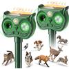 Ciomexiy 2 Pezzi Dissuasore Gatti Ultrasonico Solare Giardino 2026 | Repellente Volpi con 2 Modalità e Luce LED, Dissuasori Cani IP45 Impermeabile 120° per Gatto Cane Volpe Cervo