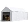 TOOLPORT Tendone deposito 4x6 m PVC 800 N impermeabile tenda capannone con telaio al suolo bianco