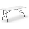 KG KITGARDEN - Tavolo pieghevole portatile multifunzione, 180 x 74 x 74 cm, bianco