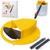 Camilife Coperchio a barile giall Trappola per topi Secchio Rat Trap Secchio coperchio MouseRat Trap con reset automatico Multi-trappolaHumane trappola Compatibile con 5 galloni secchio