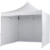 Xone | Set 3 pezzi Tenda laterale per Gazebo 3x3m, tessuto impermabile Anti-UV 99% | solo 3 Pareti Laterali colore Bianco