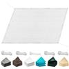 SUNLIMEI Vela Ombreggiante Traspirante 150 x 200 cm Rettangolare Protezione UV 98% Telo Ombreggiante Rete Oscurante con Kit di Fissaggio per Esterno, Giardino, Terrazza, Piscina, Bianco