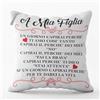 AL PRODUCTION Federa Cuscino Personalizzato con Frase per Figlia 40x40 cm per Divano, Letto e Poltrona - Idee Regalo Donna Compleanno, Natale e Altre Occasioni - Made in Italy