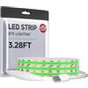 BTF-LIGHTING Dimmerabile USB FCOB COB Verde Striscia LED 1M 320LEDs Alta Densità 5V Flessibile Nastro LED Ultra Luminosa CRI90+ per Retroilluminazione TV Soggiorno, Cucina, Cabinet, PC Gaming