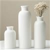 VIVIDFLOW 25 cm - Set di 3 piccoli vasi in ceramica per la decorazione - Arancione, giallo, bianco