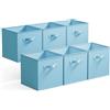 GRANNY SAYS Cubi portaoggetti scaffale, scatole portaoggetti a cubo in tessuto 27x27, scatole portaoggetti quadrate per scaffali, cubi cestini portaoggetti, cube storage boxes for shelf- Azzurro