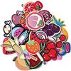Harsgs Toppe ricamate a forma di frutta, simpatiche toppe termoadesive o da cucire, per vestiti, cappelli, jeans, accessori fai da te (confezione da 40)