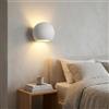 B·LED BARCELONA LED BARCELONA LED Applique da parete in gesso Ball G9 bianco rotondo, luce indiretta bidirezionale, pitturabile, integrato nella parete, soggiorno, camera da letto, hotel, IP20