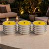 Ma Maison Set Candele alla Citronella Antizanzare - Ideale per Esterni come Terrazzo, Giardino e Balcone - Base in Alluminio 16,5 cm (Candela - 12 Pz)