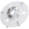 Omquot Pannello di ricambio magnetico per ventilatore da soffitto, 18 W, 3 CCT, 3 temperature di colore, dimmerabile, risparmio energetico, rotondo, pannello LED