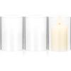 HOMSFOU 3 pezzi per colonna, copertura trasparente, vaso per uragani, estremità del lampadario * cm canna fumaria presa cm forniture fusione cilindro di ricambio cilindrico candela matrimonio
