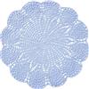 BOMHCS Centrino Rotondo in Pizzo Floreale, Fatto a Mano all'Uncinetto, 30,5-35,6 cm, Sottobicchiere da Cucina (Azzurro, Pack of 1 PC, 12 in to 14 in)