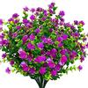 Ruiuzioong Ruiuzi Fiori Finti Artificiali, Confezione da 4 Pezzi, Resistenti ai Raggi UV, per Interni ed Esterni (Rose)
