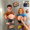 VEELU Magnete Personalizzato con Foto - Calamita Frigorifero Squishy Pancia Personalizzata da Stringere, Calamite Personalizzate Pancia in Acrilico e Silicone, Foto Regalo Divertente per Donna, Uomo e Amici