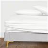 LINENWALAS Lenzuolo con angoli 100% Tencel Lyocell con elastico sicuro aderente tutto intorno, lenzuolo con tasca profonda da 40 cm - Biancheria da letto in seta di eucalipto più fresca e morbida