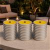 Ma Maison Set Candele alla Citronella Antizanzare - Ideale per Esterni come Terrazzo, Giardino e Balcone - Base in Alluminio 16,5 cm (Candela - 25 Pz)