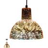 WEB world electronic business Lampadario in Vetro colore Champagne - Lampada a Sospensione con Effetto 3D - Design Moderno e Decorativo - Effett 3D - Attaco E27 - Dimensioni Ø200x174mm