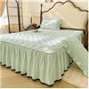 HIKOO DAILY Copriletto trapuntato con volant, copriletto spesso, copertura per materasso, per letto singolo/matrimoniale/king size, biancheria da letto (senza federe) (Tianlan, singolo 120x200cm 1 pezzo)