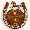 JLSKCN Orologio da Parete Personalizzato a forma di ferro di Cavallo con Nome, Decorazione da Parete in Acrilico 2D, Decorazione per la festa del papà, Regalo Personalizzato per Papà, Uomo