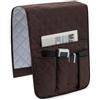 Carpango Borsa portaoggetti per comodino, aria condizionata, con tasca portaoggetti per telecomando, divano, poltrona, divano, organizer per camera da letto, soggiorno (marrone)