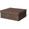 ilo - Scatola per Armadio Rigida con Coperchio cm 45x40 H.16 - Contenitore Portaoggetti Decorativo - Rivestimento Texture Materica Effetto Ruggine - Riciclabile e Prodotto in Italia