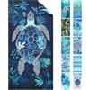 joyoldelf Telo Mare Microfibra Grande - 180x90 cm Telo Mare, XXL Asciugamano Mare Antisabbia,Stuoia Spiaggia Grande Asciugatura Rapida, Teli Mare Microfibra Leggero E Portatile(Tartaruga Giungla)