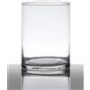 INNA-GLAS Vaso da fiori in vetro cilindrico Sanya Earth, trasparente, 20 cm, Ø 12 cm - Vaso in vetro