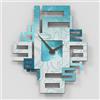 Giallobus - Orologio Bilay - Axia - Legno Mdf - Premium 25,5x30 - - 18 - Wave - Artigianale Made in Italy - Silenzioso - Idea regalo - Moderni doppio livello