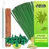 AOTOIE Citronella Incenso Bastoncini e Coni Naturale Set, 120 Citronella Bastoncini + 30 Coni con 2 Supporti, Incenso Lemongrass 100% Naturale per Terrazzo, Balcone, Giardino, Patio, Campeggio e Piscina