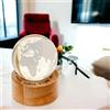 Doni Bomboniere Laurea 1 pz Mappamondo con Luce LED Appassionati Viaggio Emisferoo Lucina Lampada Feste A Tema Comunione Cresima Matrimonio Notturna Base Legno Scritta Felicità Amore Sogni (Mis. 02)