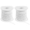 PATIKIL Elastico Per Bracciali 164 Piedi/50 Metri Lunghezza 1 Mm Diametro 2 Rotoli Resistente Cordone Elastico Per Creazione Gioielli Collane Perline Fai Da Te Bianco
