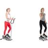 Sunny Health & Fitness Advanced Twist Stepper Machine w/Resistance Bands, Portable Mini + Magnetic Underdesk/Standing Portable Ellittical Machine
