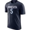 Nike Minnesota Timberwolves NBA T-Shirt Uomo College Navy/Edwards Anthon5 DR6387-425 XL