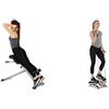 Sunny Health & Fitness Advanced Twist Stepper Machine w/Resistance Bands, Portable Mini + 45 Degree Hyperextension Roman Chair, Steel, Grey, One Size SF-BH6629