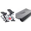 Sunny Health & Fitness Stepper a basso impatto per allenamento total body con fasce di resistenza e tappetino protettivo in schiuma per palestra domestica