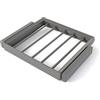 Emuca - Kit portapantaloni a 7 aste e telaio regolabile Quartz per armadi, chiusura ammortizzata e estrazione totale, modulo 60 cm, finitura Titanio