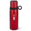 Bialetti To Go Bottiglia Termica con Coperchio-Tazza, con Doppia Parete, Mantiene Il Caldo per 12 h e Il Freddo per 24 h, Capacità 460 ml, Acciaio, Rosso