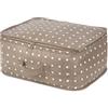 Compactor Rivoli Custodia con Cerniera, Polipropilene, Marrone/Bianco, 46 x 46 x 20,5 cm, RAN4539_Brown