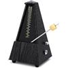 Fabater Metronomo Meccanico per Pianoforte, Chitarra, Violino, Cetra, Movimento in Ottone Massiccio con Battiti Risonanti Chiari 40-208 BPM, modalità Accento Regolabile 0/2/3/4/6 (Grano di ebano)