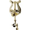 GEWA Porta spartiti da marcia Tromba - Ottone - Piccola Lira - 1 Pulsante - Anello a cerniera Ø 14 mm